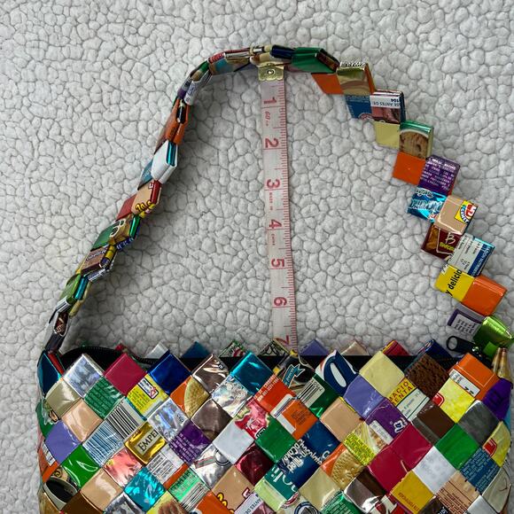 Candy Wrapper Shoulder Zip Handbag - Picture 10 of 10